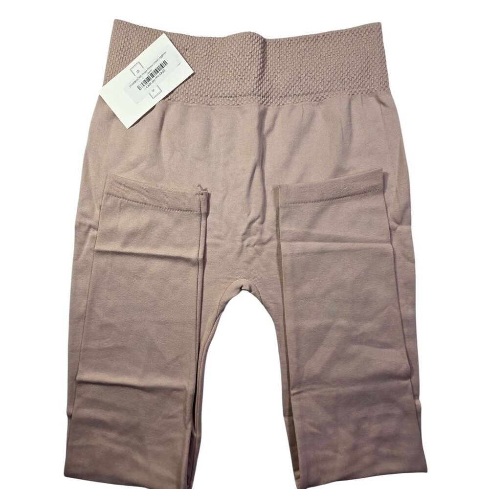 Ninexis Fleece Leggings Womens Large Taupe High-Waisted Textured Yoga New Tags - Picture 5 of 9